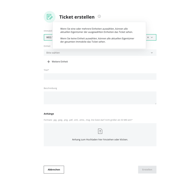 Ticket erstellen