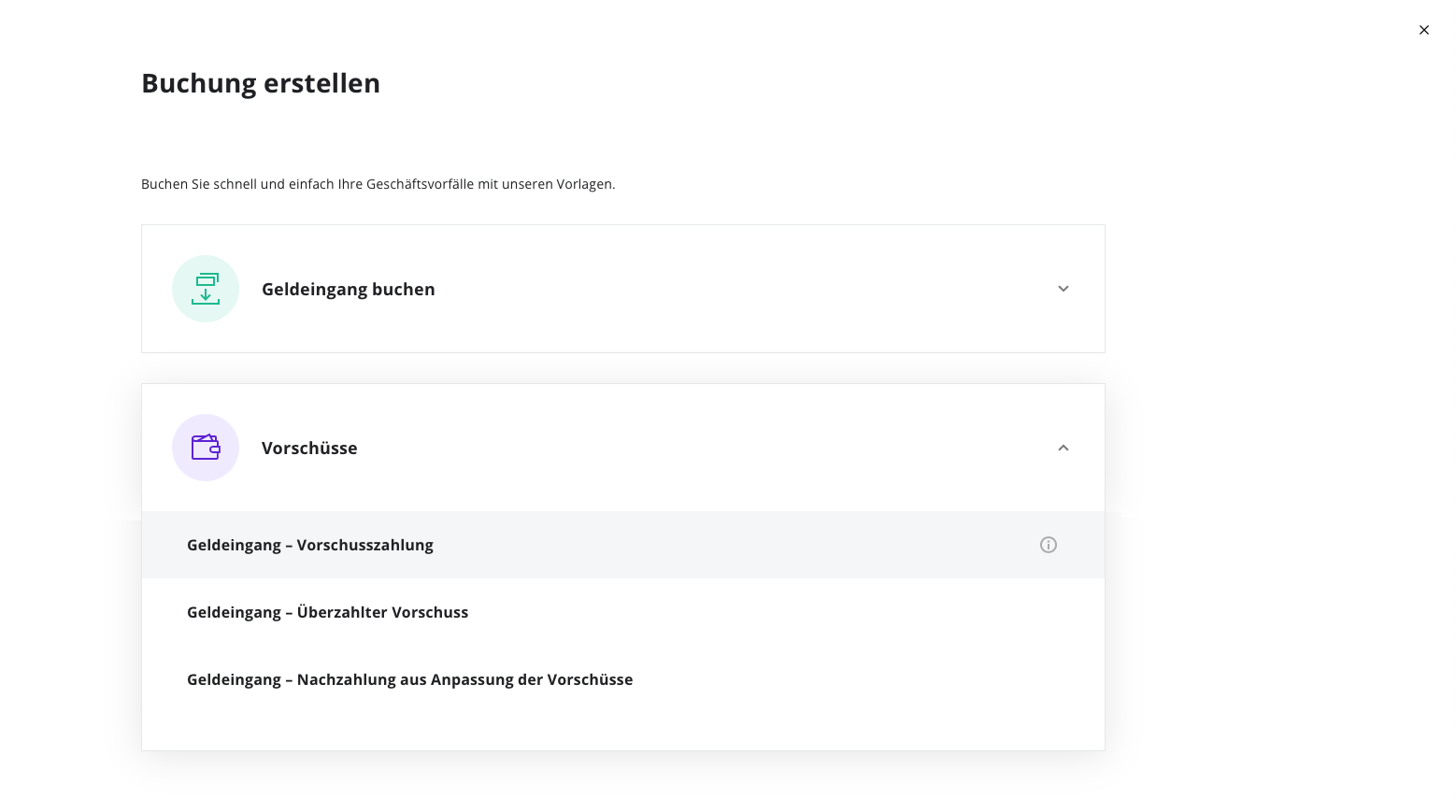 Buchung erstellen